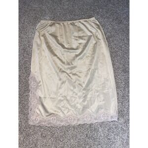 Vintage Greenco Maid Half-Slip Ivory w/Delicate Lace Made in the USA Size Medium